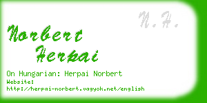 norbert herpai business card